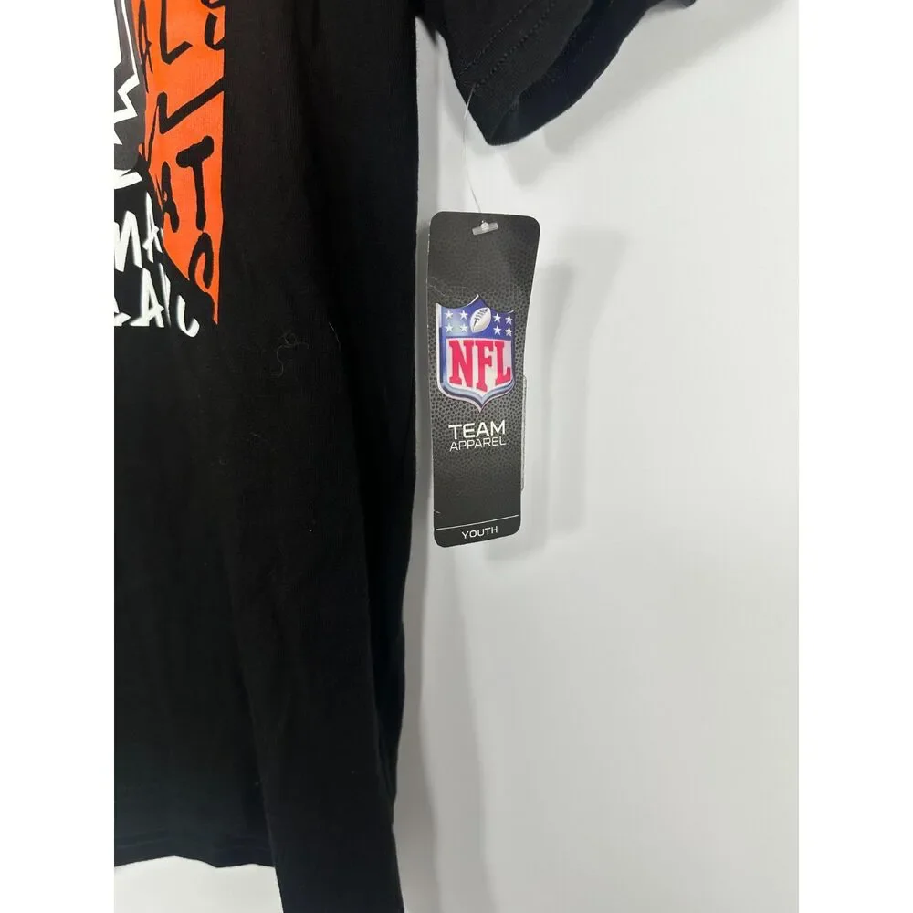 Cincinnati Bengals Youth L 14/16 Graphic T-Shirt Black NFL Team Apparel NWT